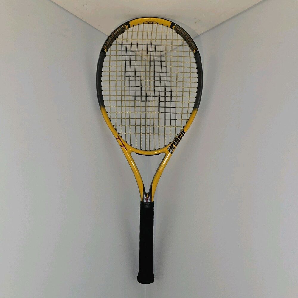 Prince TT Yellow Scream OS Triple Threat Tennis Racket & Case #4 Needs New Grip